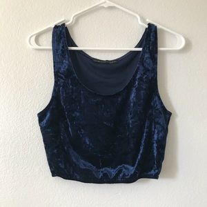 velvet crop top